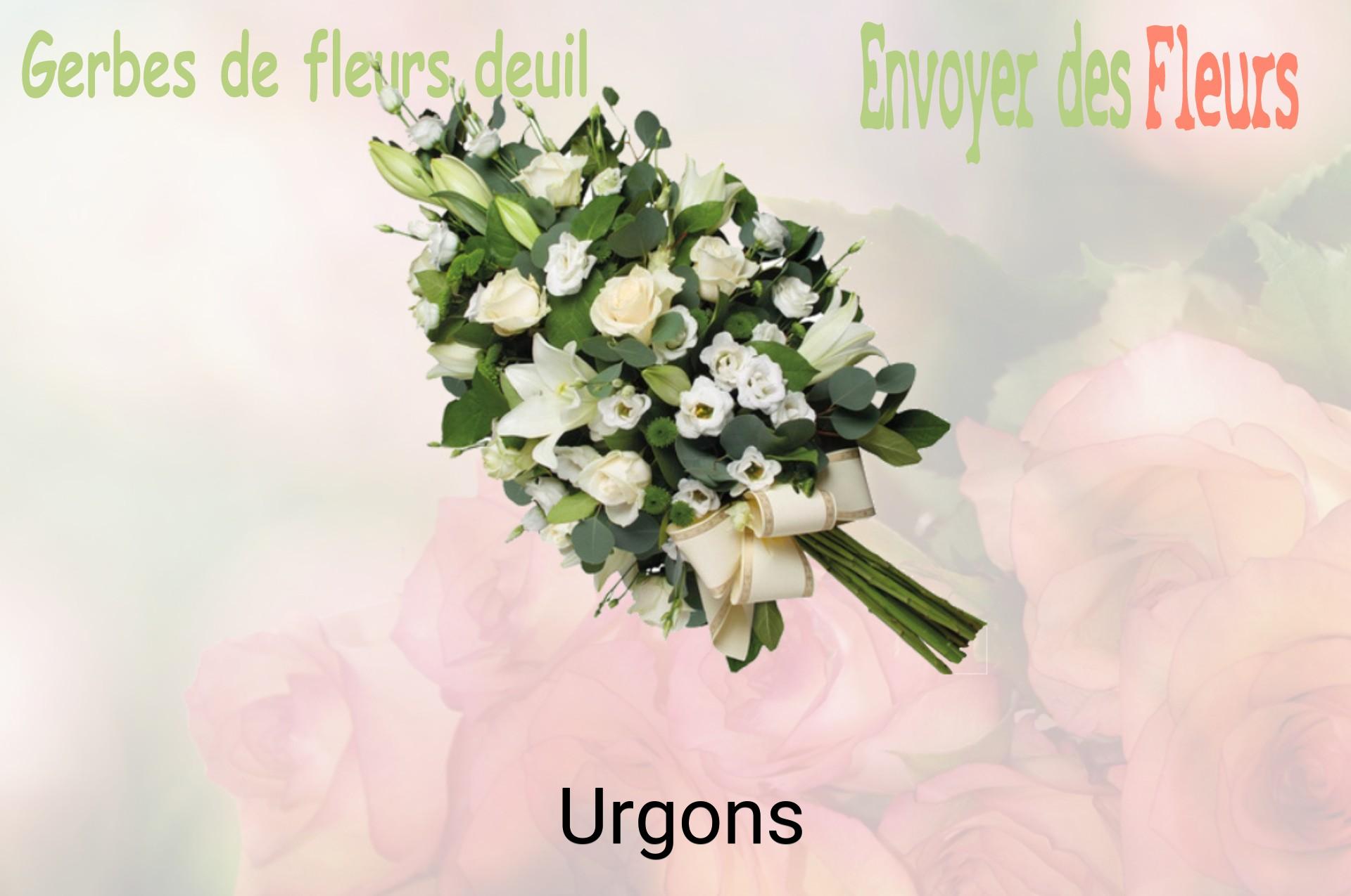 Gerbe de fleurs de deuil livrée à Urgons